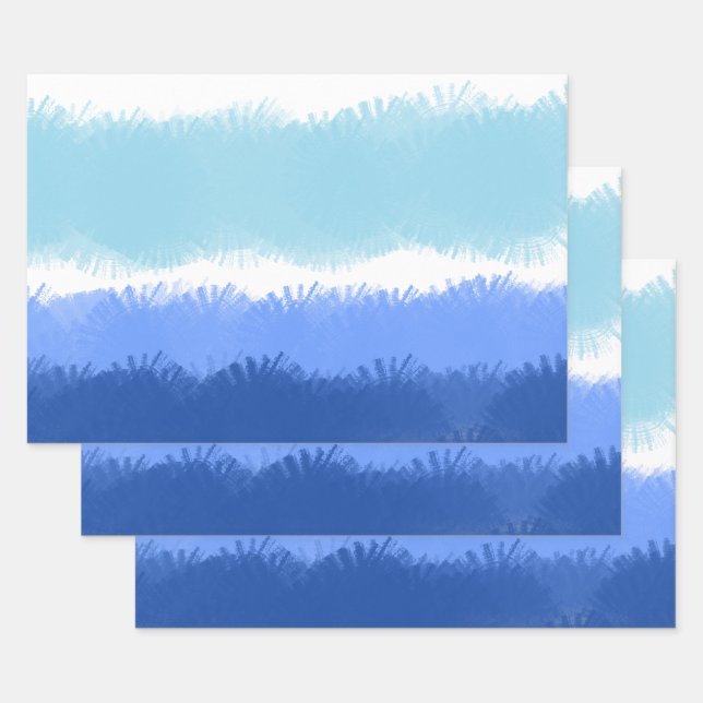 Moderne Abstrakte Wasserfarben Geschenkpapier Set (Set)