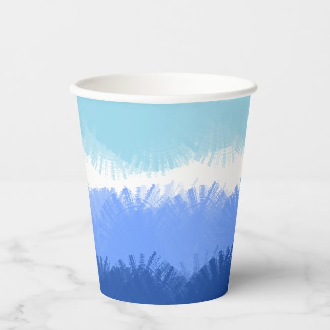 Moderne Abstrakte Wasserfarben Pappbecher (Vorderseite)