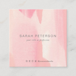 Moderne abstrakte Wasserfarben, stilvoll und persö Quadratische Visitenkarte