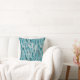 Moderne Abstrakte Wavy Stripes Aquamarin Grau Must Kissen (Couch)
