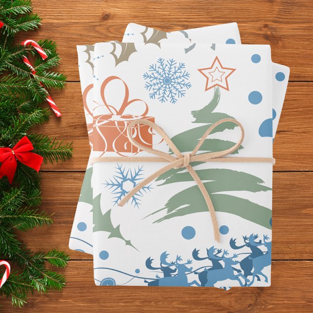 Moderne Abstrakte Weihnachten Geschenkpapier Set (Von Creator hochgeladen)