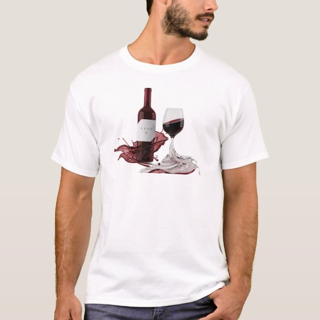 Moderne ABSTRAKTE WEIN Originaldesign T-Shirt (Vorderseite)