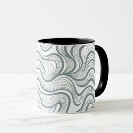 Moderne abstrakte wellige Linien Tasse
