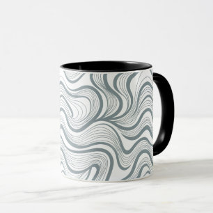 Moderne abstrakte wellige Linien Tasse