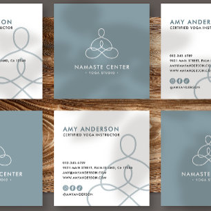 Moderne Abstrakte Yoga/Wellness/Meditation Quadratische Visitenkarte