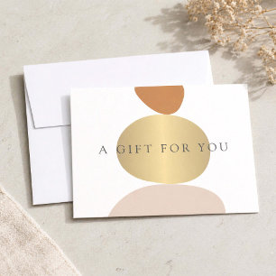 Moderne Abstrakte Zen Steine Gold Yoga Geschenkkar Mitteilungskarte
