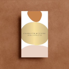 Moderne Abstrakte Zen Stones Gold Logo Yoga, Massa Visitenkarte