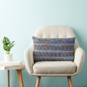 Moderne abstrakte Zickzack-Musterdesign 1283 Lendenkissen