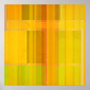 Moderne Abstraktion Farbige Zitrusfarben Poster
