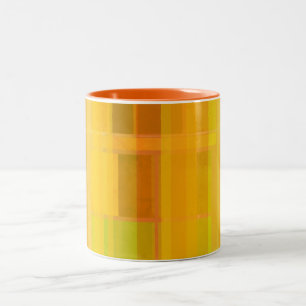 Moderne Abstraktion Farbige Zitrusfarben Zweifarbige Tasse