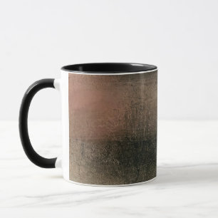 Moderne Abstraktion in Rosa, Schwarz und Gold mit Tasse