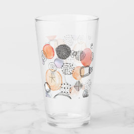 Moderne Abstraktion Niedliches Muster rosa Doodle Glas