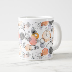 Moderne Abstraktion Niedliches Muster rosa Doodle Jumbo-Tasse