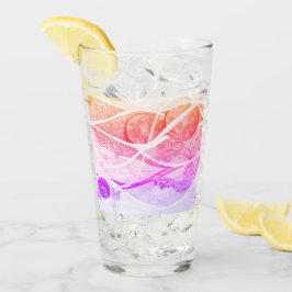 Moderne Abstraktionsräume Schwarz und Rosa Glas