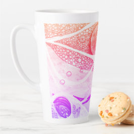 Moderne Abstraktionsräume Schwarz und Rosa Milchtasse
