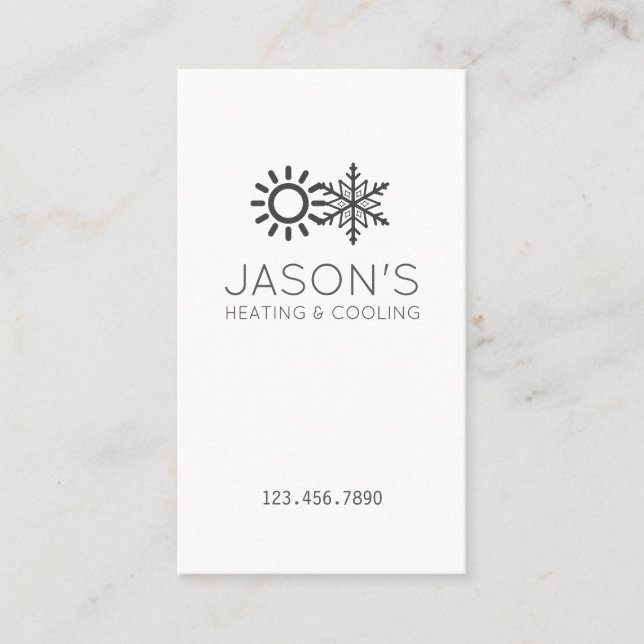 Moderne AC-Heizungs- und Kühlungs-HVAC-Visitenkart Visitenkarte (Vorderseite)