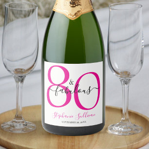 Moderne Acht und Fabelhafte Pink 80. Geburtstagsfe