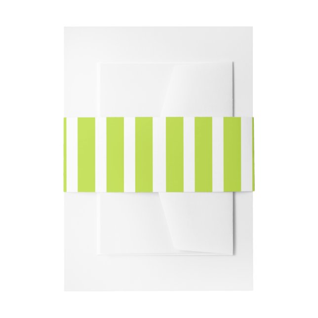 Moderne Acid Lime Gestreift Einladungsbanderole (Vorderseite Beispiel)