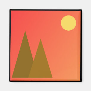 Moderne Acryl-Illustration Magnet
