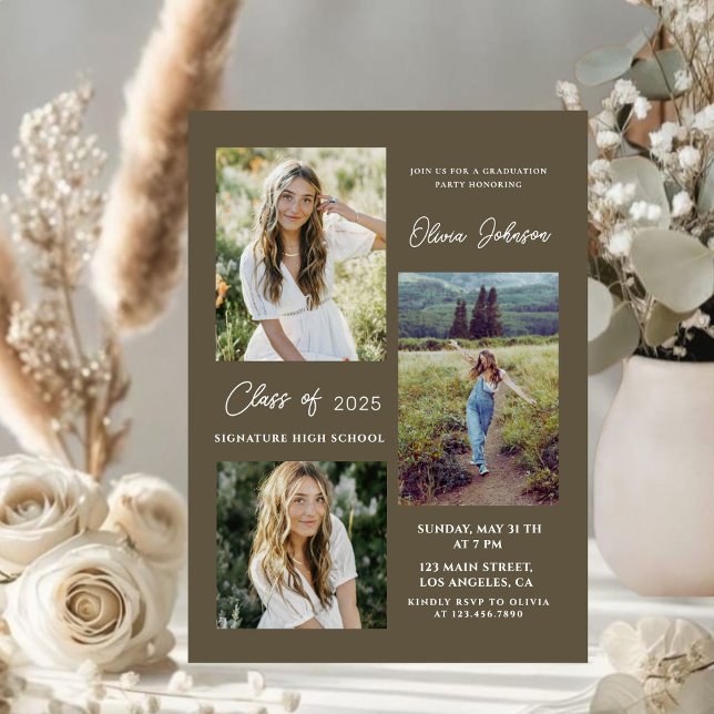 Moderne Acrylic-4-Foto-Abschluss-Ankündigung Acryleinladungen (Von Creator hochgeladen)