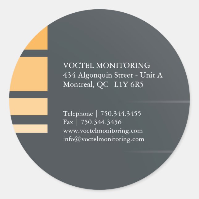 Moderne Adressen-Etiketten Runder Aufkleber (Vorderseite)