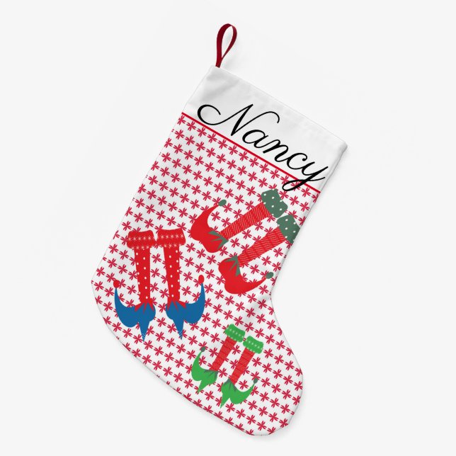 Moderne Adventsweihnachtskuchen Kleiner Weihnachtsstrumpf (Vorderansicht (hängend))