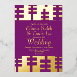 Moderne afrikanische Ankara-Hochzeit Folieneinladung