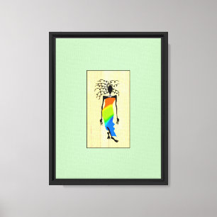 Moderne afrikanische Kunst, Elegante und stilvolle Leinwanddruck