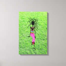 Moderne afrikanische Kunst, Phantastischer Frauenk Leinwanddruck