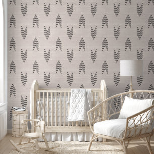 Moderne afrikanische Mudcloth Beige Tapete