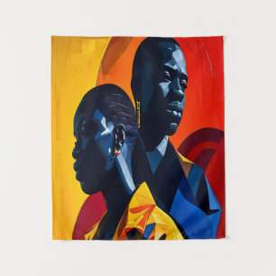 Moderne afrozentrische Abstrakte Kunst Wandteppich