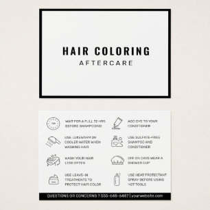 Moderne Aftercare Business Card für Haarfärbemitte