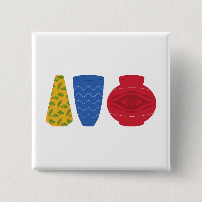 Moderne ägyptische Vasen-Schaltfläche Button (Vorderseite)