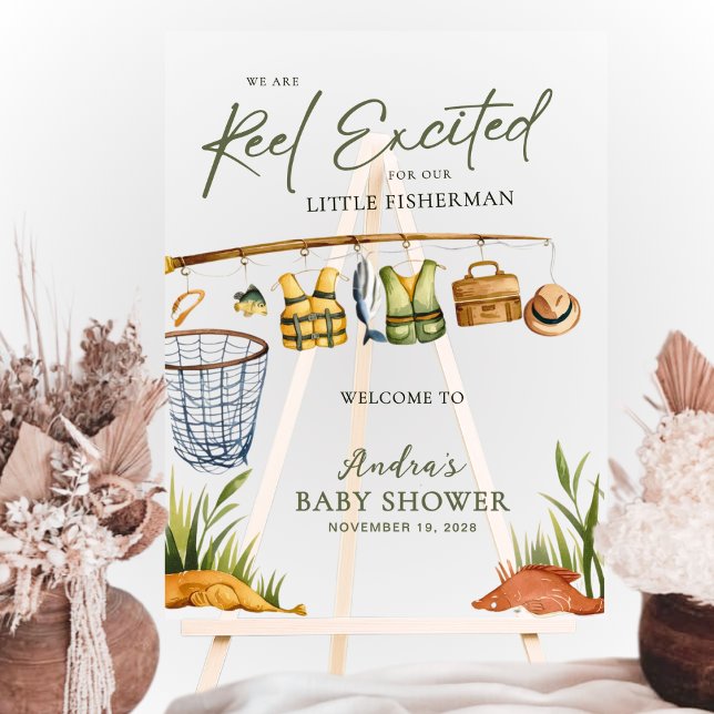 Moderne Akryllische Begrüßung Babydusche Angeln Acrylschild (Von Creator hochgeladen)