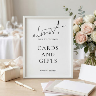 Moderne Almost Mrs Karten Geschenke Schild Jungges