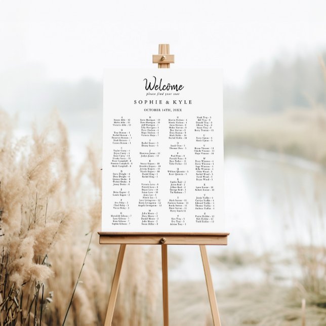 Moderne Alphabetische Sitzordnung Poster (Von Creator hochgeladen)