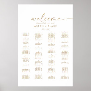 Moderne Alphabetisierungsdiagramme für Goldene Sch Poster