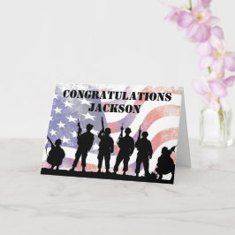 Moderne American Personalisiert Army Abschluss Car Karte