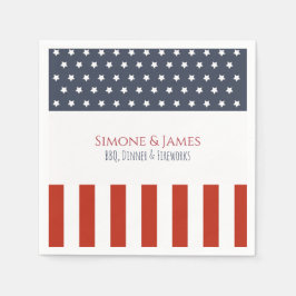 Moderne amerikanische Flagge 4. Juli-Partydekorati Serviette