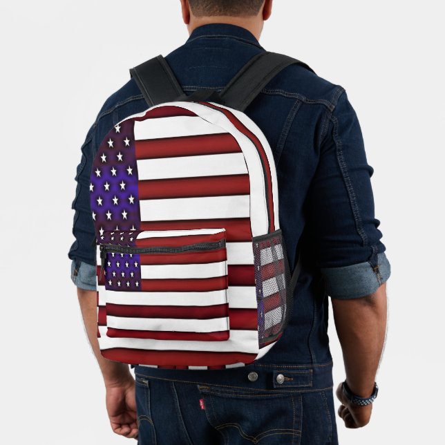 Moderne amerikanische Flagge Bedruckter Rucksack (Insitu (Modell))