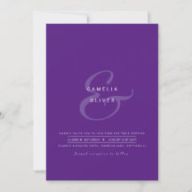 Moderne Ampersand-Hochzeitseinladung QR-Code RSVP