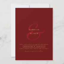 Moderne Ampersand-Hochzeitseinladung QR-Code-RSVP