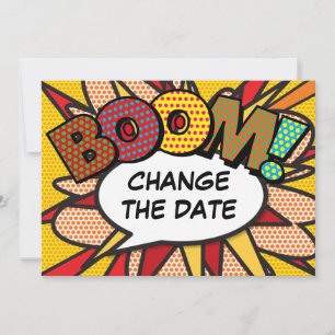 Moderne Änderung des Datums Lustiges Comicbuch Save The Date
