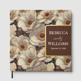 Moderne Anemonen betonen herbstliche Hochzeit Gästebuch