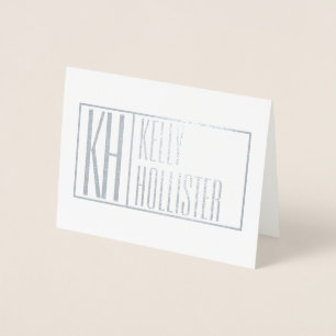 Moderne Anfangsbuchstaben & Namenslogo (innen leer Folienkarte