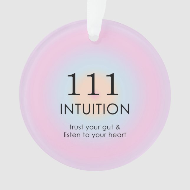 Moderne Angel Numerologie 111 Intuition Ornament (Vorderseite)
