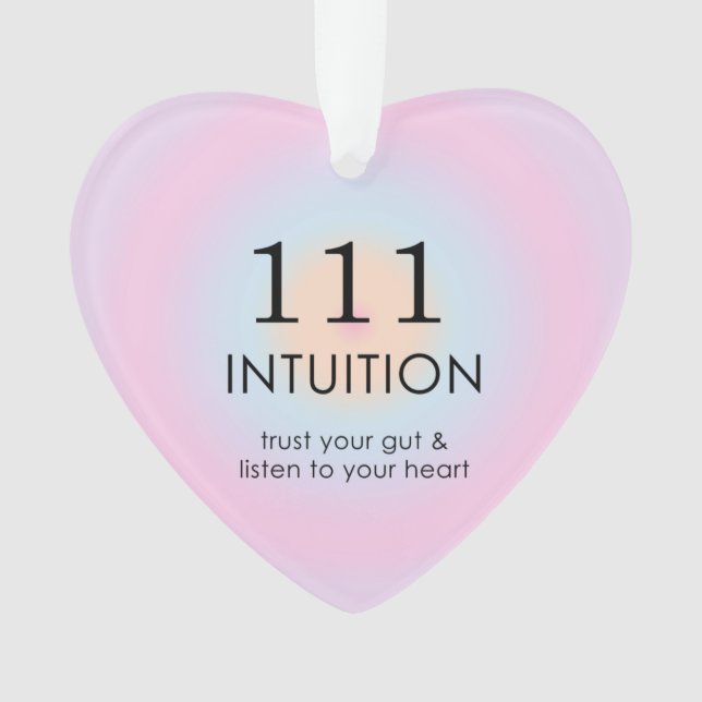 Moderne Angel Numerologie 111 Intuition Ornament (Vorderseite)