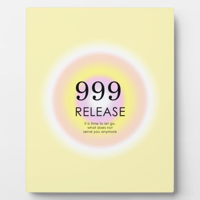 Moderne Angel Numerologie bedeutet 999 Fotoplatte (Vorderseite)