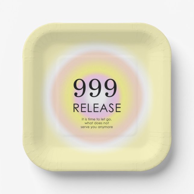 Moderne Angel Numerologie bedeutet 999 Pappteller (Vorderseite)