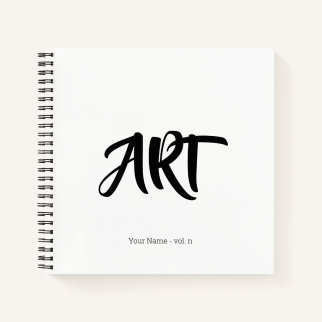 Moderne Angesagte Kunst mit Ihrem Namen Sketchbook Notizbuch (Vorderseite)